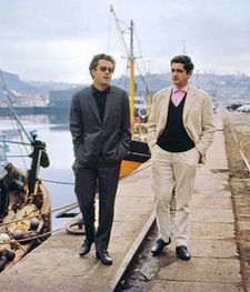 Michel Legrand with Jacques Demy taking a stroll