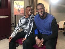 Omar Sy and his young co-star Lionel Basse on the interview circuit in Paris