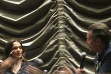 Rachel Weisz talks Disobedience with Ethan Hawke in midtown Manhattan