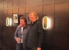 Richard Hell with Thurston Moore in the Oak Room of The Algonquin