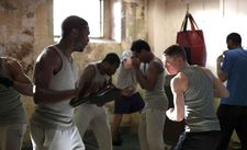 Starred Up prison exercise: "...if you let your guard down, you are in trouble. Everyone is building masks."