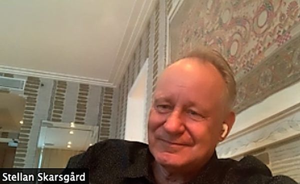 Stellan Skarsgård on Maria Sødahl’s Oscar shortlisted Hope (Håp): “Many directors just put the camera on the person talking but she records the reactions from every character in the film.”