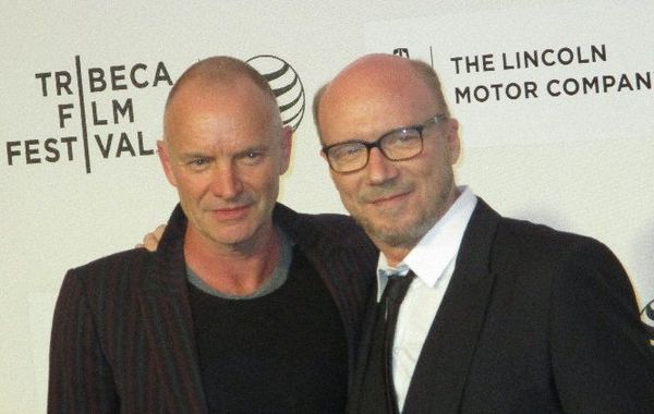 Debating with Paul Haggis on the Third Person at the US premiere during the Tribeca Film Festival, with Sting by his side.