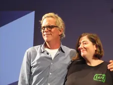 Late Fame screenwriter Samy Burch with May December director Todd Haynes