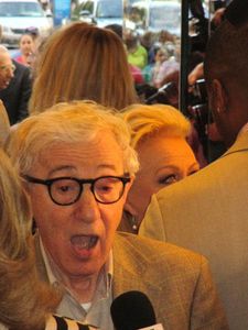 Woody Allen and Jacki Weaver's eyes at his Magic In The Moonlight world premiere.