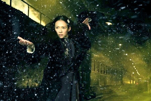 Ziyi Zhang as Gong Er in Wong Kar Wai's The Grandmaster -  a martial arts Anna Karenina with fur cuffs.