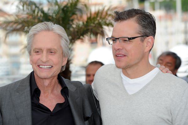 Michael Douglas and Matt Damon in Cannes