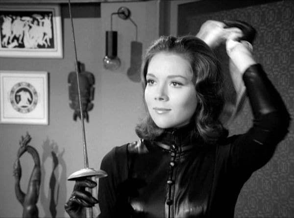 Diana Rigg as Mrs Peel in The Avengers