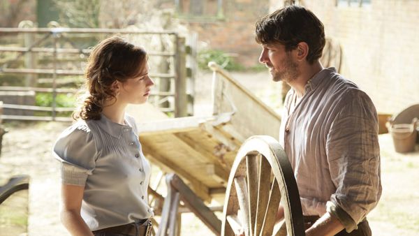 Lily James and Michiel Huisman in The Guernsey Literary And Potato Peel Pie Society. Mike Newell on working with Netflix: 'It's weird because they are tremendously welcoming, tremendously helpful'
