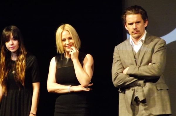 Lorelei Linklater, Patricia Arquette, Ethan Hawke at the premiere of Boyhood at Sundance Film Festival