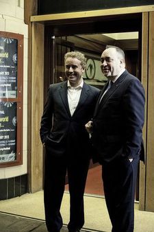 Mark Millar and Alex Salmond at the GFT. Photo by Max Crawford.