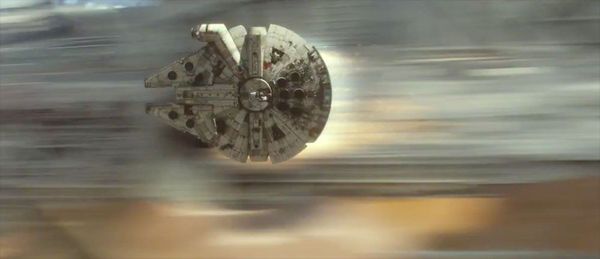 The Millenium Falcon speeds on its way