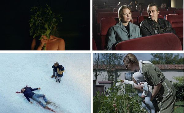 Some of this year's FIPRESCI contenders in Palm Springs, clockwise from top right: Smoke Sauna Sisterhood, Fallen Leaves, The Zone Of Interest and Anatomy Of A Fall