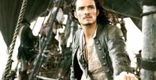 Swashbuckling ahoy: Orlando Bloom as he appears in the latest Pirates due for 2017 release