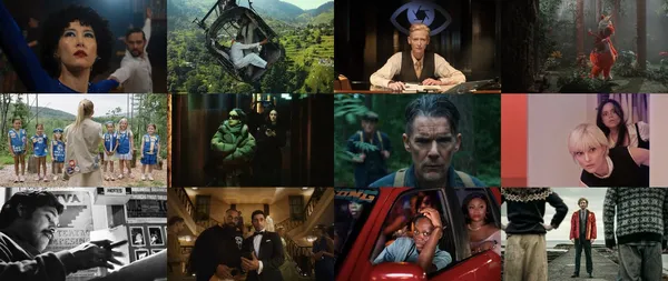 Top L–R: Ha-Chan, Shake Your Booty!, Hanging by a Wire, Broken English, Buddy; Center Row L–R: Cookie Queens, The Moment, The Weight, The Gallerist; Bottom L–R: American Pachuco: The Legend of Luis Valdez, BAIT, LADY, The Incomer
