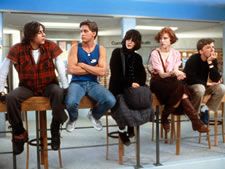 Breakfast Club Brat Pack Judd Nelson, Emilio Estevez, Ally Sheedy, Molly Ringwald and Anthony Michael Hall