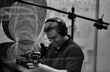 Alejandro Adams on the set of Canary