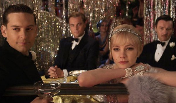 Tobey Maguire, Leonardo DiCaprio, Carey Mulligan and Joel Edgerton in The Great Gatsby