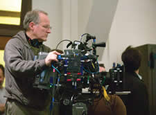 Michael Mann on the set of Public Enemies. All photos © 2009 Universal Studios. ALL RIGHTS RESERVED.