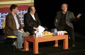 Al Jean, Danny Baker and Matt Groening at the Q&A; The Simpsons TM and Copyright 2007 Twentieth Century Fox Film Corporation. All Rights Reserved.