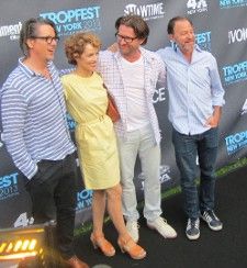 <b>Charles Randolph, his wife actress Mili Avital, Tropfest founder John Polson, Fisher Stevens</b> <em>Photo: Anne-Katrin Titze