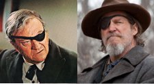 John Wayne and Jeff Bridges in versions of True Grit