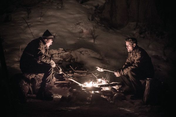 Josh Wiggins and Matt Bomer in Walking Out - a father and son struggle to connect on any level until a brutal encounter with a predator in the heart of the wilderness leaves them both seriously injured. If they are to survive, the boy must carry his father to safety. 