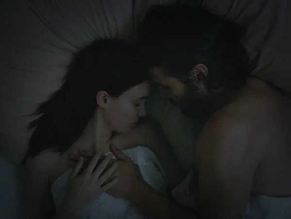 Rooney Mara and Casey Affleck in A Ghost Story - this is the story of a ghost and the house he haunts. 