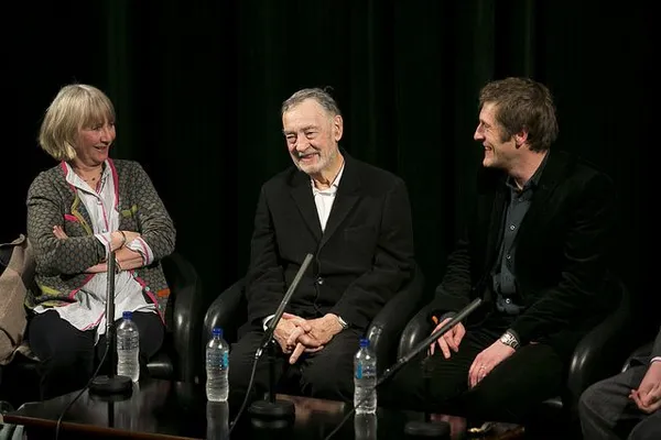 Richard Johnson with Gemma Jones and Tom Brown at Glasgow Film Festival.