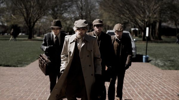 Jared Abrahamson, Evan Peters, Blake, Jenner and Barry Keoghan in American Animals - Four young men mistake their lives for a movie and attempt one of the most audacious heists in US history.