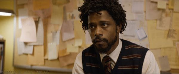 Lakeith Stanfield in Sorry To Bother You - In a speculative and dystopian not-too-distant future, black telemarketer Cassius Green discovers a magical key to professional success – which propels him into a macabre universe. 