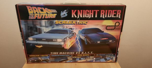 Back To The Future vs Knight Rider Scalextric set