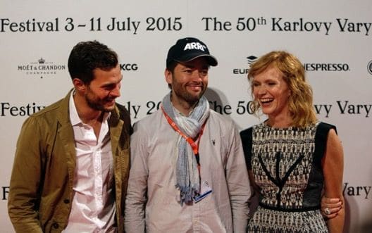 Anthropoid film team (from left) Jamie Dornan, Sean Ellis and Czech actress Aňa Geislerová 