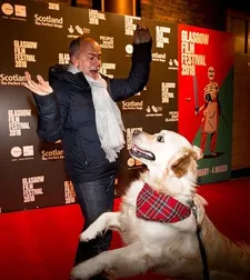 George greets Isle Of Dogs producer Jeremy Dawson