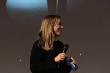 Isabel Hagen onstage at POFF during On A String Q&A: 'For me, all movies should have comedy in them'