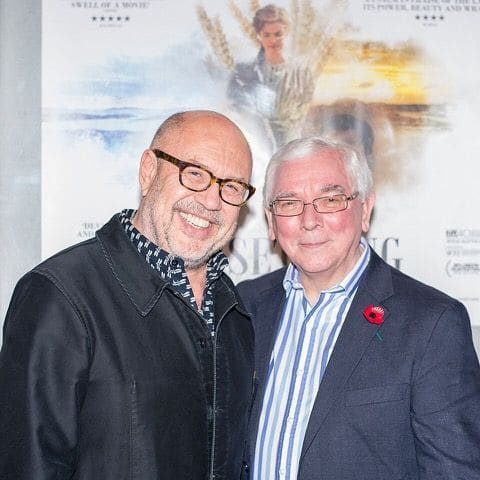 Stefan Liberski and Terence Davies in Edinburgh last night.