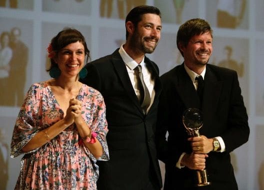 Bob and the Trees (Grand Prix - Crystal globe): screenwriter Courtney Maum, actor Matt Gallagher and director Diego Ongaro