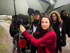 Sarah Lasry filming Hotel Acropole