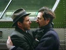 Attila (Alessandro Nivola) with László Tóth (Adrien Brody) in Brady Corbet’s The Brutalist