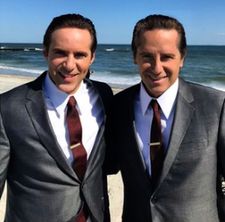 Alessandro Nivola with longterm stunt double Carl Paoli: “I’ve posted a picture on Instagram of the two of us together in costume where we look just like identical.”