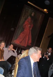 Tony Bennett with Amy Nicholson and John Young at Players Club during the First Time Fest Awards