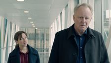Tomas (Stellan Skarsgård) with Anja (Andrea Bræin Hovig): “He doesn’t say much and she is full-on. She is running the show.”