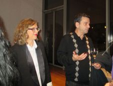 Co-organizer Anke Leweke with director Christian Petzold
