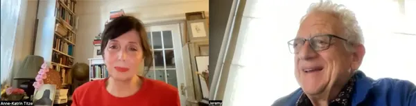 Jeremy Thomas with Anne-Katrin Titze on his next mission, Christopher Hampton’s adaptation of Jonathan Coe’s Mr. Wilder and Me to be directed by Stephen Frears and starring Christoph Waltz as Billy Wilder: “We’ve got all the locations in Corfu and Paris where the drama is set. Now I’m looking for eight million dollars more …”