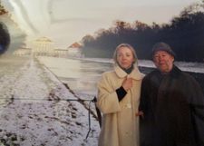 Anne-Katrin Titze with her father Michael Titze at Nymphenburg Palace, birthplace of King Ludwig II of Bavaria on August 25, 1845 and the set for Alain Resnais’s Last Year in Marienbad