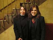 Anne-Katrin Titze with Write When You Get Work director Stacy Cochran at the theatrical première Q&A