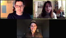 Colette producer Alice Doyard with Anthony Giacchino and Anne-Katrin Titze on Colette Marin-Catherine: “When you do a film with someone who gives so much, you want to take care of her.”