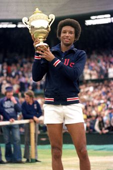 Arthur Ashe in 1975 becomes the first Black man to win Wimbledon