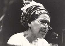 Audre Lorde speaks at the first London International Feminist Book Fair in 1984