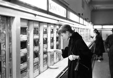 Audrey Hepburn at the Automat in New York, 1951